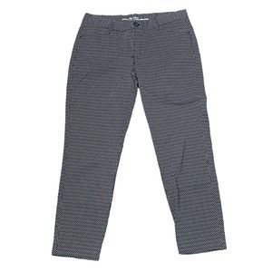Khakis By Gap Slim City Pants Size 8R Navy With White Cones Stretch Womens 32X25